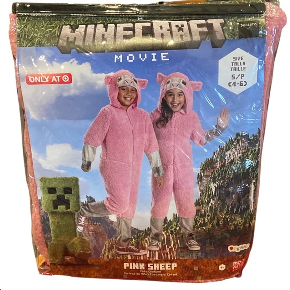 Minecraft Movie Pink Sheep Child Costume Small 4-6 New Disguise Mojang NWT - Picture 2 of 5